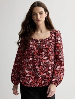 Women's Draper James Allover Geo Print Long Sleeve Squareneck Top

Draper James